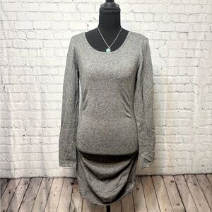 Express Gray Long Sleeve Dress
